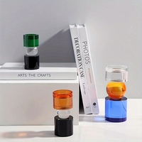 Porte-bougie en cristal acrylique Porte-bougie transparent pour bougies chauffe-plat Porte-bougie votif Centre de table Décoration de table
