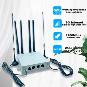 工业4G 5G LTE路由器MT7621 1200Mbps 2.4Ghz 5.8Ghz 5G sim卡蜂窝4g路由产品定位于家庭或车辆