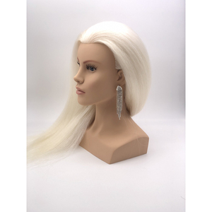 Prix d'usine - Tête de mannequin en poils de yak 100% (55 cm, 230 g) <span class=keywords><strong>pour</strong></span> entraînement facial européen, avec épaules uniquement, personnalisable - Product Image 2
