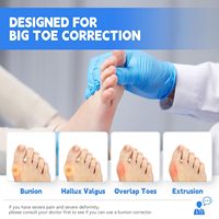 Support pour Hallux Valgus Antidérapant Respirant en Silicone Souple Confort Toute la Journée Design Redresseur d'Orteils Flexible pour Orteils Recourbés Blanc