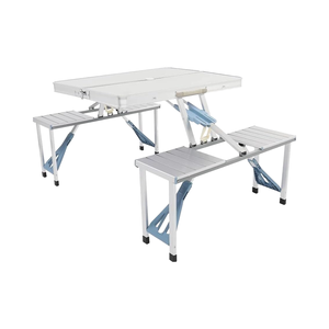 Dg 4 chỗ ngồi hiện đại Trọng lượng nhẹ xách tay hợp kim nhôm gấp Dã Ngoại bàn ghế ngoài trời đồ nội thất ô lỗ sử dụng sân - Product Image 1