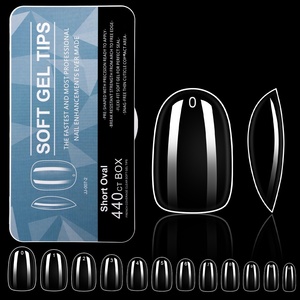 Venta al por Mayor de 440 <span class=keywords><strong>Uñas</strong></span> Postizas de Gel Suave Transparente en Caja, <span class=keywords><strong>Uñas</strong></span> Curvas de Cobertura Completa para Extensión de <span class=keywords><strong>Uñas</strong></span>, <span class=keywords><strong>Uñas</strong></span> a Presión para Dedos - Product Image 6