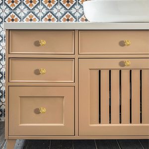 WJXFHTD PCS Perillas para gabinetes en oro cepillado, perillas para gabinetes en latón cepillado, adecuadas para todo tipo de cajones y gabinetes de zapatos - Product Image 4