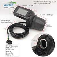 Contrôleur de moteur sans balais pour vélo électrique 24V 36V 48V 250W 13A 350W 15A, kit d'accélérateur semi-tournant S886 LCD pour trottinette et vélo électrique
