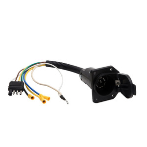 UA1427 <b>Trailer</b> Plug Adapter 4 Pin To 7 Pin Socket Black Power Connector For Car <b>Trailers</b> - Product Image 1