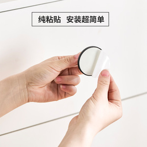 Furniture Handle And <b>Knob</b> Round Plastic Self Adhesive Drawer Cabinet <b>Door</b> Minimalist Easy Installation Frosted - Product Image 3