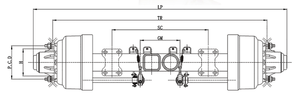 Kit de suspension pneumatique de type américain 12T pour châssis de camion-citerne à plateau plat - Product Image 5