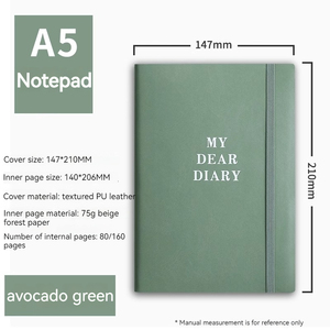 High Quality A5 Leather <strong>Notebook</strong> 75g Paper 80 Sheets Customizable Printed Pattern Thread Sewing Stylish Business Strap <strong>Notebook</strong> - Product Image 6