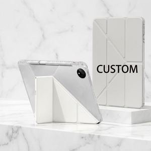 Funda Personalizada para Tablet con Diseño de Origami en Forma de Y, Porta Lápices, Parte Trasera Transparente Resistente a Impactos, Soporte Multiángulo, Impresión DIY Promocional - Product Image 2