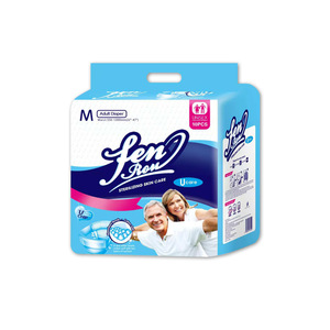 Couches pour adultes transfrontalières en film PE, tailles ML XL, extra-épaisses, haute absorption, protection 3D anti-fuites pour seniors - Product Image 1