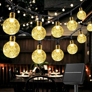 반짝이는 크리스마스 축제 장식 정원 야외 LED 태양 광 램프 요정 조명 결혼식 Led 빛 문자열 - Product Image 1