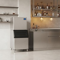 Machine à glaçons commerciale multi-capacités avec refroidissement par air en acier inoxydable 201 pour les chaînes de restauration rapide et les entreprises de traiteur