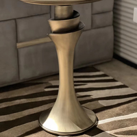 Kenaz table d'angle ronde de luxe moderne table d'appoint pour canapé en marbre naturel pour la maison meubles d'hôtel table basse en métal