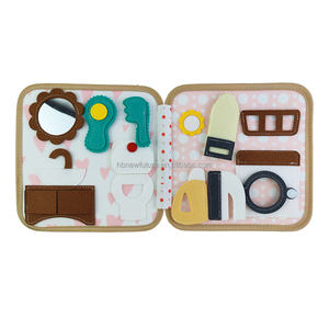 Libro de actividades Montessori para niños pequeños, libro ocupado, libro silencioso de fieltro con 10 páginas para el aprendizaje preescolar, juguetes educativos para el tiempo de barriga - Product Image 5