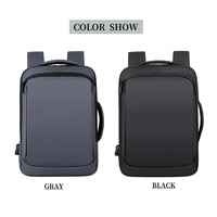 Sac à dos pour ordinateur portable pour homme, imperméable, antivol, avec port USB, fermeture éclair, nylon, logo personnalisé, durable