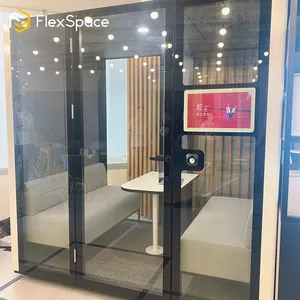 Flexspace 2024 new metal acoustic insulation telephone booth used indoor vocal studio booth portable office meeting pod