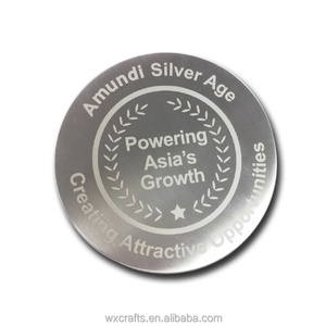 Ensemble de sous-verres ronds en aluminium personnalisables pour boissons – Cadeau promotionnel - Product Image 3