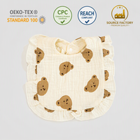 Bavoirs en mousseline de coton 6 couches pour bébés, avec volants et dentelle, serviettes anti-bave douces pour nouveau-nés, lingettes d'épaule douces, commande en gros, service OEM