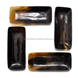 Plateau en corne de buffle unique avec plateau en corne d'exportateur d'artisanat avec utilisation à la main polie naturelle pour la conception à vendre - Product Image 6