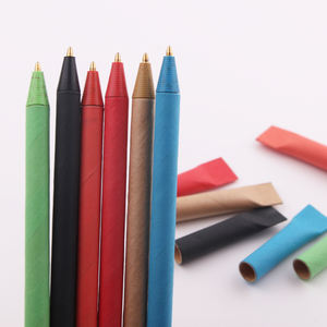 <span class=keywords><strong>ปากกา</strong></span>กระดาษคราฟท์ส่วนบุคคลส่งเสริมการขายโลโก้ที่กำหนดเองเป็นมิตรกับสิ่งแวดล้อมปากกาคู่กระดาษรีไซเคิลปากกา - Product Image 5