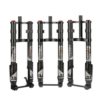 Fourche inversée à suspension pneumatique de 20 pouces, fourche inversée à double couronne, pour vélo électrique 4.0