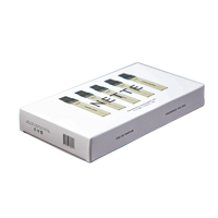 Caja de regalo plegable minimalista blanca de papel con impresión personalizada para set de descubrimiento de muestras de perfume, empaque para frascos de fragancia