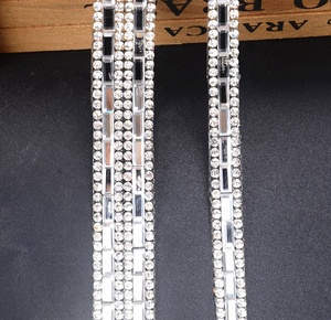 Chaîne de dentelle en cristal à transfert de strass, strass thermocollants pour chaussures, vêtements, sacs, robe de mariée - Product Image 2