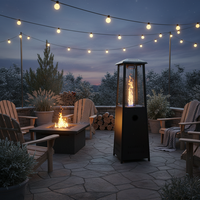 Table de foyer portable au propane et au butane Firstar en acier de haute qualité, puissance de chauffage de 45000 à 49999 BTU pour jardin et cour arrière