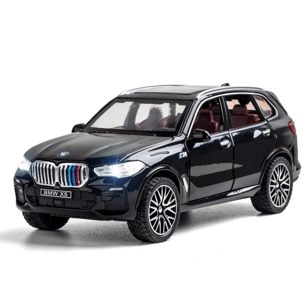1:32 alloy model car diecast pull back toy sound BMW X5 SUV