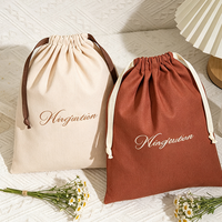 Sacs promotionnels en coton avec cordon de serrage et logo, pochettes pour bijoux, sacs cadeaux, sacs à chaussures, sacs anti-poussière pour sacs à main de filles, emballage