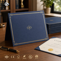 Carpeta Porta Diplomas y Certificados con Logotipo Personalizado, Estampado en Dorado, Tamaño Carta A4