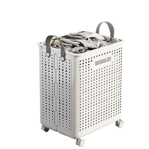 Visualize Collapsible Laundry <b>Basket</b> <b>Large</b> Capacity With Wheels For Home Bathroom <b>Storage</b> - Product Image 5
