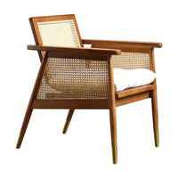 Chaise de loisirs en rotin et bois au design moderne, simple et élégante, pour salon et chambre à coucher