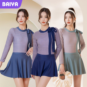 Traje de Baño para Mujer, Conservador, Moldeador, Profesional, UPF50+, Cuello Redondo, Color Sólido, Hecho en Zhejiang - Product Image 2