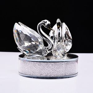 Crystal Swan Perfume Holder K9 Crystal Desktop <b>Decoration</b> <b>Car</b> Aromatherapy Ornament - Product Image 3