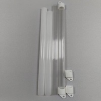 Kit de Bande LED Étanche Anti-Buée pour Congélateur et Réfrigérateur, Dédicacé pour Petit Demi-Cercle de 12 cm de Large, Abat-jour en PC Transparent/Blanc Laiteux