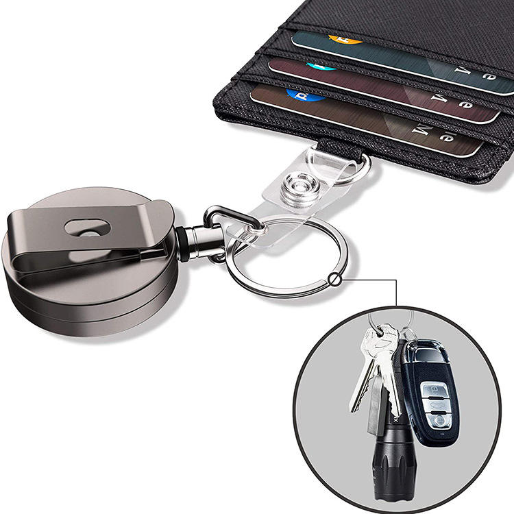 Heavy Duty Metal Retractable Badge Reel ID Badge Holder