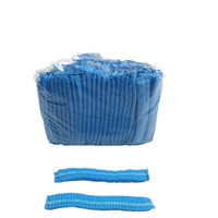 Bonnet Bouffant jetable en PP Non tissé, filet à cheveux élastique simple et Double, capuchon anti-poussière Cofias