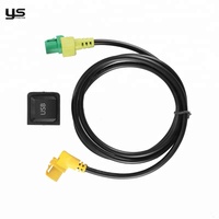 Câble adaptateur USB pour voiture, cordon d'interface USB, connecteur 4 broches vert jaune pour VW Audi MIB Radio Navigation Retrofit