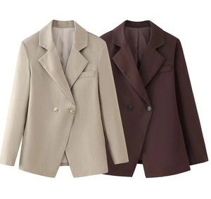 <b>Explosive</b> V Collar High Waist Slim Solid <b>Color</b> 2 Button Women's Suit Fashion - Product Image 1