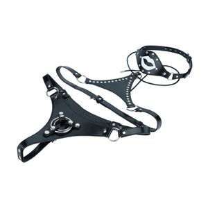 Ataduras de Cuero con Tapón Bucal para Mujer, Accesorio Ajustable para Disfraces de Pareja y Cosplay - Product Image 2