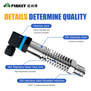 Trasmettitore di Pressione ad Alta Precisione Resistente alle Alte Temperature |   Pressione relativa (-0.1-100 MPa) |   Uscita 4-20mA |   SS304/SS316L |   Pressione - Product Image 4