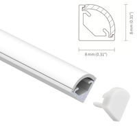 Profilé en aluminium anodisé KA22 45 pour LED d'angle, CRI 80 élevé, garantie 5 ans, extrusion de canal en aluminium pour bande lumineuse