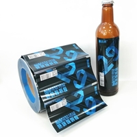Etiqueta Adhesiva de Vinilo Esmerilado con Recubrimiento de Aceite de Alto Brillo y Protección UV, Rollo de Etiquetas Flexográficas para Botellas de Agua y Bebidas