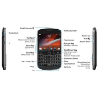 Para Blackberry 9900 NEGRO Super Barato Original GSM Classic Bar Teléfono móvil Smartphone GPS Cámara
