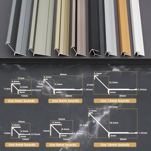 Moldura Moderna de Aluminio para Azulejos, Borde de Pared Impermeable, Moldura Perimetral para Renovación Comercial Exterior, Uso en Hoteles y Villas - Product Image 2