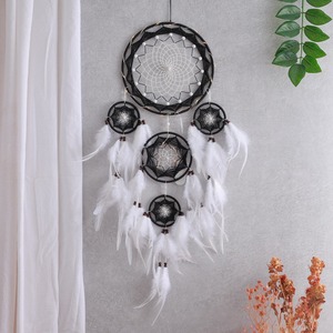 <span class=keywords><strong>Attrape</strong></span>-anneau rond <span class=keywords><strong>en</strong></span> gros chaud avec lumière <span class=keywords><strong>pour</strong></span> chambre à coucher décor à la maison coloré plume <span class=keywords><strong>attrape</strong></span>-rêves artisanat fait à la main suspendus - Product Image 2