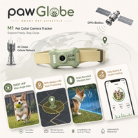 Traceur GPS 4G pour animaux de compagnie avec caméra pour la promenade des chiens et des chats en extérieur, OEM ODM, marque privée, vente en gros et au détail, fournitures pour animaux de compagnie PawGlobe