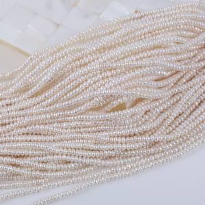 Perles d'eau douce Mantou de 4 à 4,5 mm, perles pour boucles d'oreilles DIY, perles facettées, perles en gros, granulés pour la fabrication de bijoux - Product Image 2