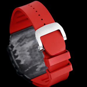 Montre à mouvement mécanique de dernière génération, édition limitée mondiale, cadran ajouré en forme de baril, montre mécanique ultra-légère avec tourbillon - Product Image 4
